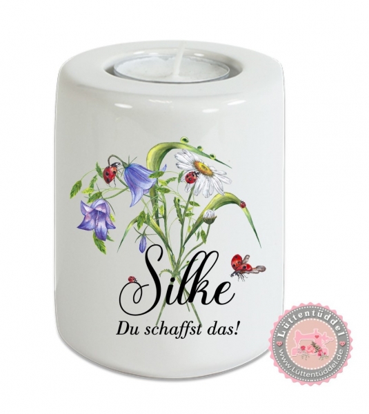 Blumentopf Mutmacher Glück Marienkäfer ich DENK AN DICH Krankenhaus..... Genesung Wunsch Dankeschön, Abschied, , Geschenk, von Lüttentüddel